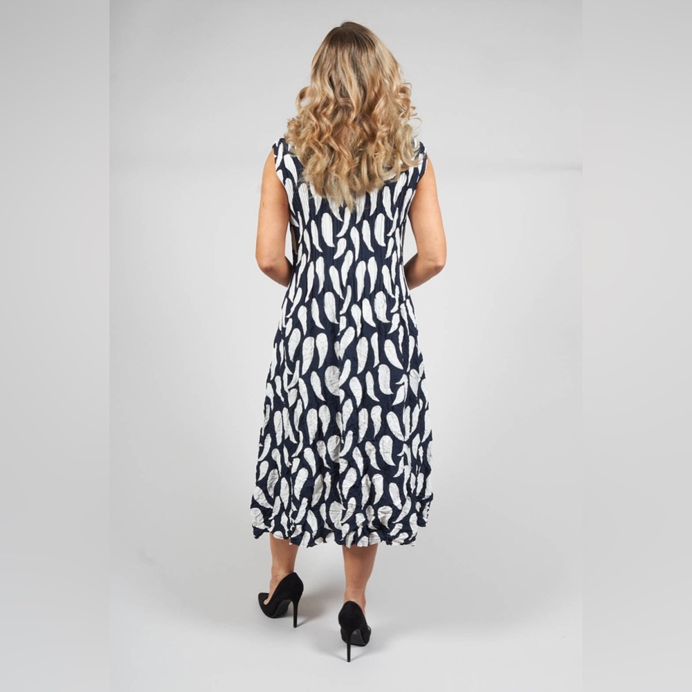 Alquema smash pocket dress in ink white droplet Sz 1 black‎ - Picture 3 of 11